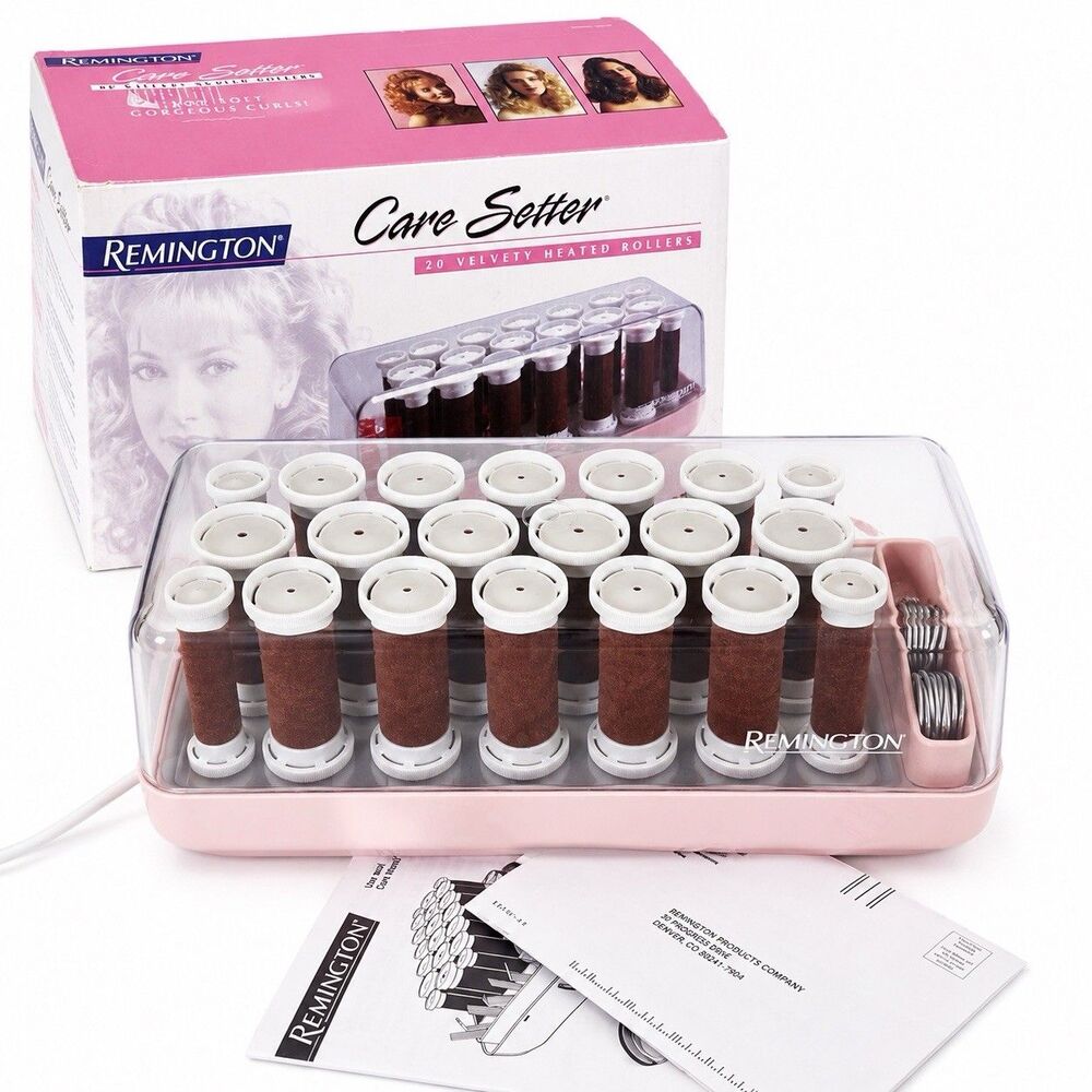 Vintage Remington Care Setter Model KF-20 Velvet Hot Roller Hair Set